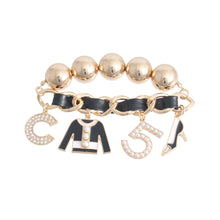 Load image into Gallery viewer, Gold Ball Sweater Charm Bracelet
