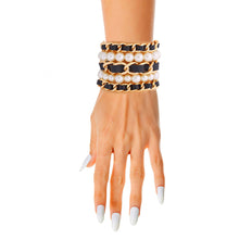 Load image into Gallery viewer, Gold Chain Pearl 5 Pcs Bracelets
