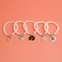 Load image into Gallery viewer, White Pearl Black Girl Magic Charm Bracelets
