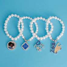 Load image into Gallery viewer, White Pearl Blue Sorority Set
