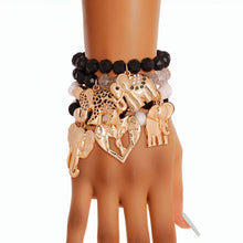 Load image into Gallery viewer, Mixed Black White Elephant Bracelets
