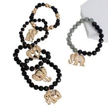 Load image into Gallery viewer, Mixed Black Elephant Bracelets
