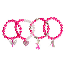 Load image into Gallery viewer, Pink Cancer Charm Bracelets
