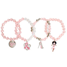 Load image into Gallery viewer, Light Pink Cancer Ribbon Bracelets
