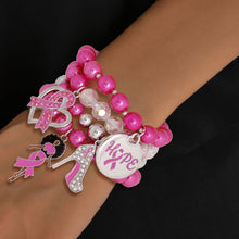 Load image into Gallery viewer, Pink Cancer Ribbon Bracelets
