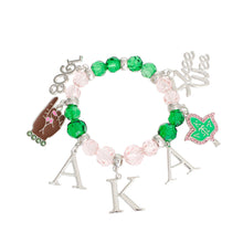 Load image into Gallery viewer, Pink Green Bead AKA Bracelet
