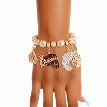 Load image into Gallery viewer, Gold Queen Afro Bracelet
