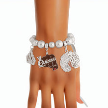 Load image into Gallery viewer, Silver Queen Afro Bracelet
