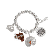 Load image into Gallery viewer, Silver Queen Afro Bracelet
