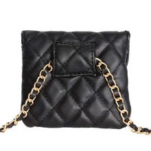 Load image into Gallery viewer, Quilted Black and Gold Mini Bag
