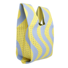 Load image into Gallery viewer, Purse Yellow Blue Wavy Handbag for Women
