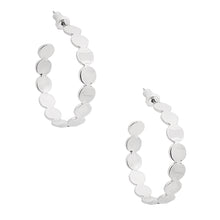 Load image into Gallery viewer, Silver Metal Circle Hoops
