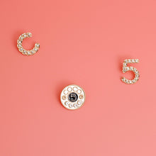 Load image into Gallery viewer, Gold Black 3pcs Coco Designer Studs
