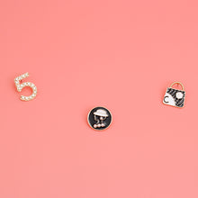 Load image into Gallery viewer, Gold Black 3pcs Silhouette Designer Studs
