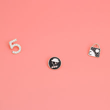 Load image into Gallery viewer, Silver Black 3pcs Silhouette Designer Studs
