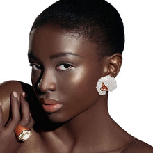 Load image into Gallery viewer, Silver 3 Pcs Black Girl Afro Studs
