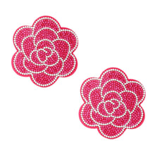 Load image into Gallery viewer, Large Fuchsia Flower Stone Studs
