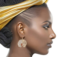 Load image into Gallery viewer, Gold Inspirational Afro Fishhooks
