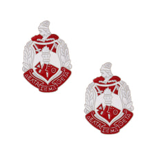 Load image into Gallery viewer, Red White Crest Studs
