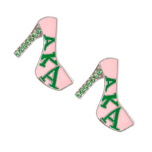 Load image into Gallery viewer, Pink Green Platform Studs
