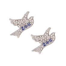Load image into Gallery viewer, Silver Blue Dove Studs
