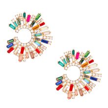Load image into Gallery viewer, Multi Glass Crystal Round Studs
