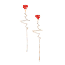 Load image into Gallery viewer, Gold Heartbeat Earrings

