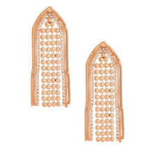Load image into Gallery viewer, Gold Chainmail Fringe Earrings
