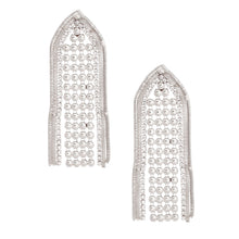 Load image into Gallery viewer, Silver Chainmail Fringe Earrings
