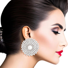 Load image into Gallery viewer, Silver Stone Pearl Studs
