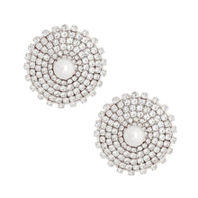 Load image into Gallery viewer, Silver Stone Pearl Studs
