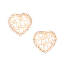 Load image into Gallery viewer, Gold Heart Dupe Studs
