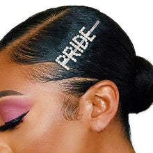 Load image into Gallery viewer, Silver PRIDE Sparkle Hair Pin
