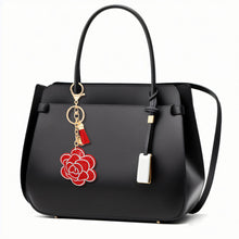 Load image into Gallery viewer, Red Flower Keychain Clip
