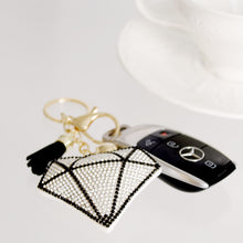 Load image into Gallery viewer, White Diamond Jewel Keychain
