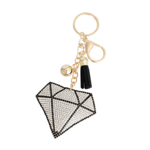 Load image into Gallery viewer, White Diamond Jewel Keychain
