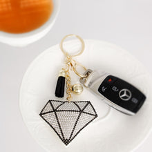 Load image into Gallery viewer, White Diamond Jewel Keychain

