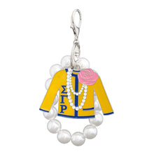 Load image into Gallery viewer, Blue Gold Sorority Keychain

