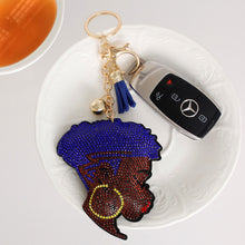Load image into Gallery viewer, Blue Hair Woman Keychain
