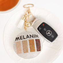 Load image into Gallery viewer, White Melanin Round Keychain

