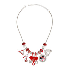 Load image into Gallery viewer, Red White Sorority Charm Necklace

