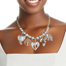 Load image into Gallery viewer, Silver African Elephant Charm Chain
