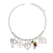 Load image into Gallery viewer, Silver African Elephant Charm Chain
