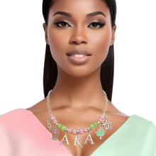 Load image into Gallery viewer, Necklace Pink Green AKA Charm Necklace for Women
