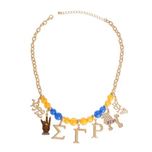 Load image into Gallery viewer, Blue Bead Sigma Necklace
