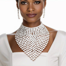 Load image into Gallery viewer, Crystal Chainmail Bib Choker
