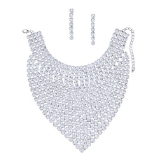 Load image into Gallery viewer, Crystal Chainmail Bib Choker
