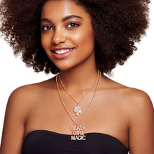 Load image into Gallery viewer, Gold Double Chain Black Girl Magic Necklace
