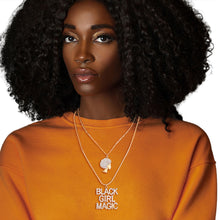 Load image into Gallery viewer, Gold Double Chain Black Girl Magic Necklace
