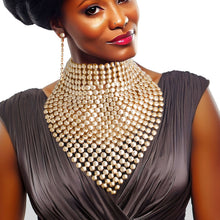Load image into Gallery viewer, Gold Chainmail Bib Choker

